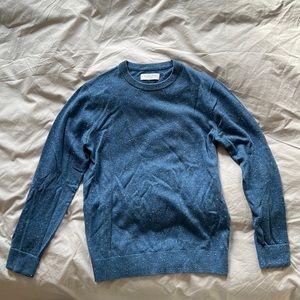 Everlane Cashmere Crewneck (S) - blue, flecked